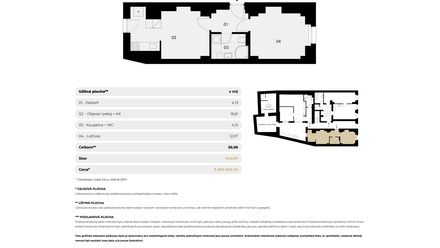 Prodej bytu 2+kk 38 m², Jáchymov