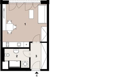 Prodej bytu 1+kk 34 m², Praha - Dolní Počernice