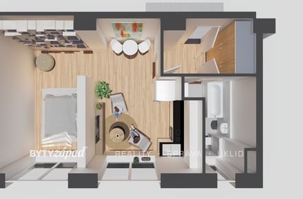 Pronájem bytu 1+kk 45 m², Plzeň - Jižní Předměstí