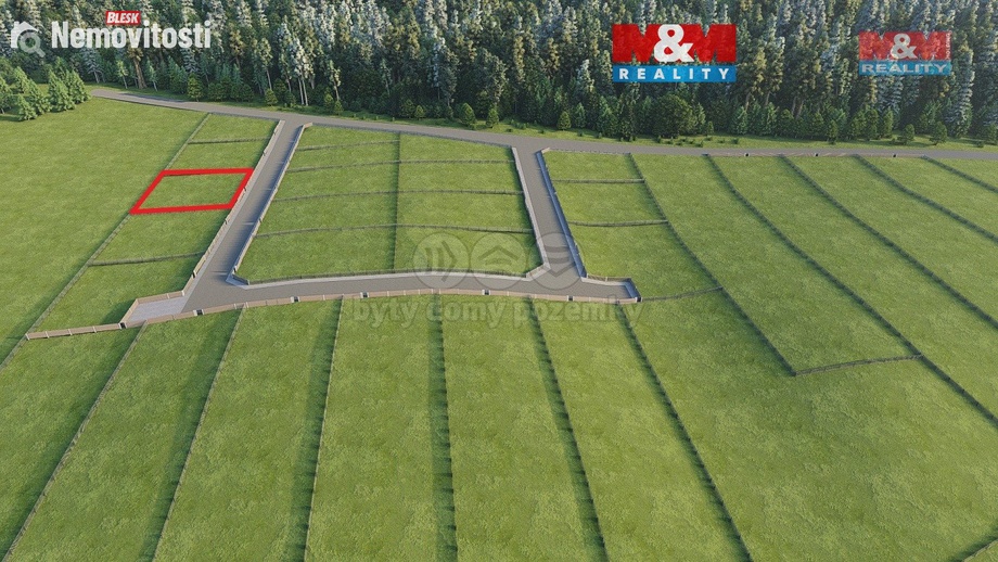 Prodej stavebního pozemku 908 m², Lanžov