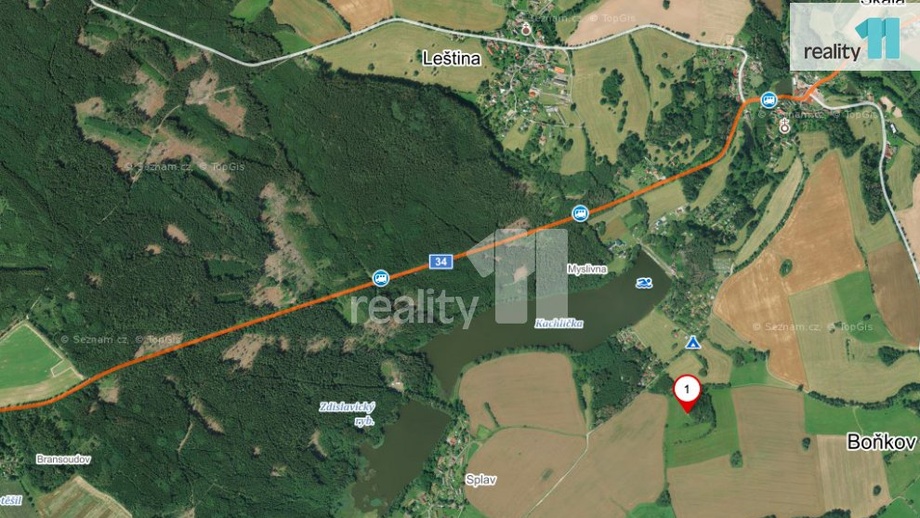 Prodej louky 728 m², Boňkov