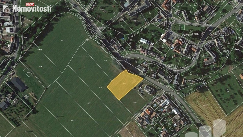 Prodej stavebního pozemku 2 062 m², Bílá Lhota - Červená Lhota