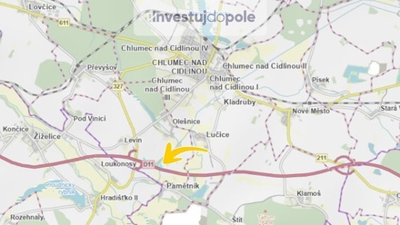 Prodej podílu 1/6 pole 1 315 m², Olešnice - Levín