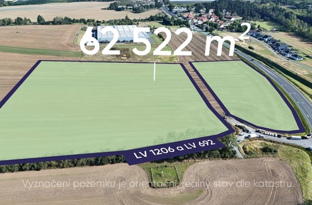 Prodej komerčního pozemku 62 522 m², Staňkov