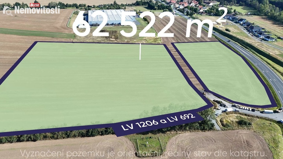 Prodej komerčního pozemku 62 522 m², Staňkov