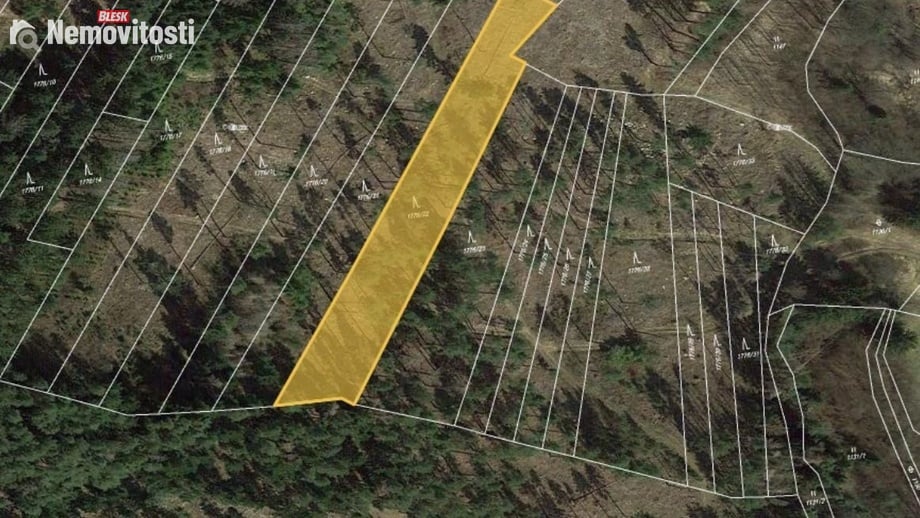 Prodej lesa 3 635 m², Zálezly