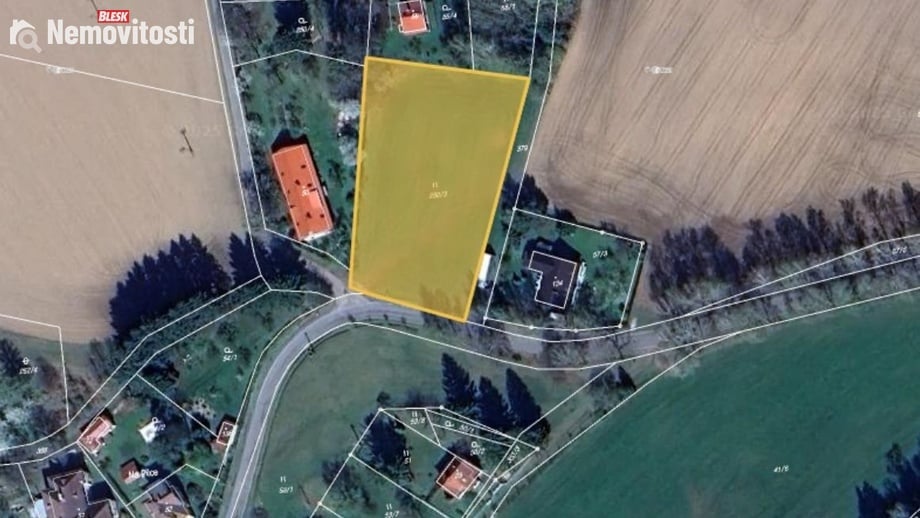 Prodej podílu 1/6 louky 605 m², Rušinov - Vratkov