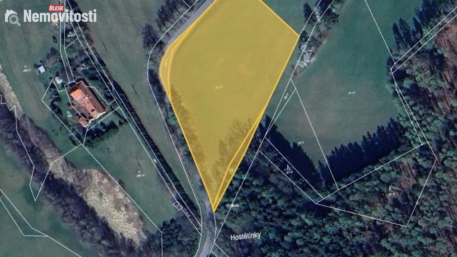 Prodej podílu 1/6 pole 2 013 m², Rušinov - Hostětínky