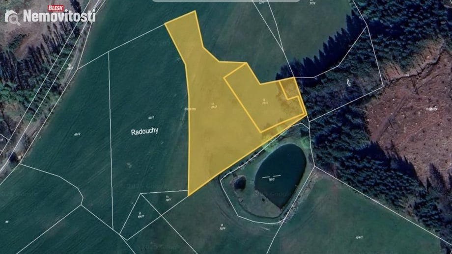 Prodej podílu 1/6 louky 1 259 m², Rušinov