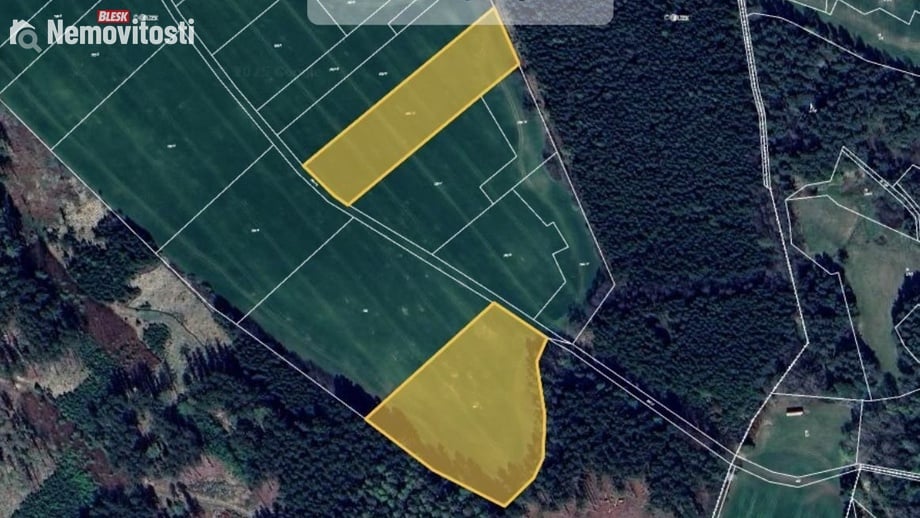 Prodej podílu 1/6 pole 3 259 m², Jeřišno - Podhořice