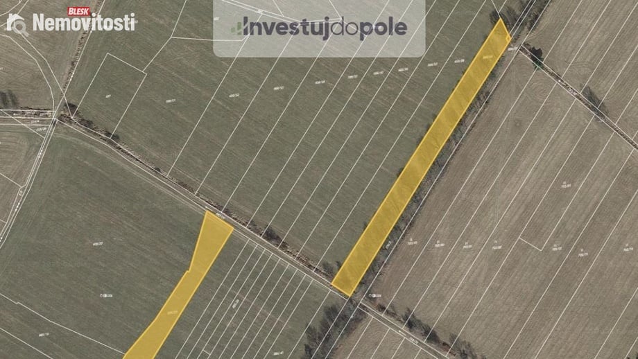 Prodej podílu 1/2 pole 2 915 m², Velký Chlumec