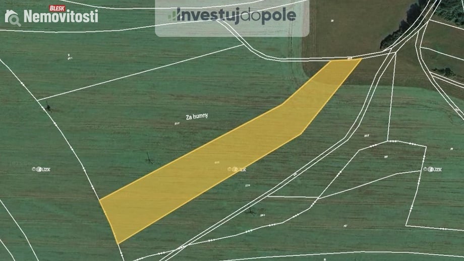 Prodej podílu 1/2 pole 5 405 m², Pavlíkov - Ryšín