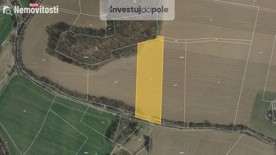 Prodej pole 8 633 m², Jankov - Čestín
