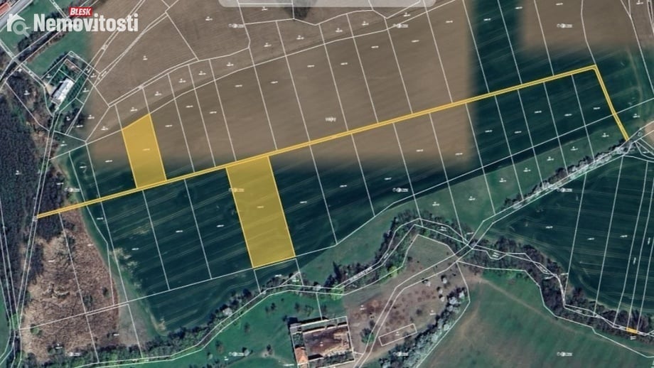 Prodej pole 33 543 m², Osvětimany