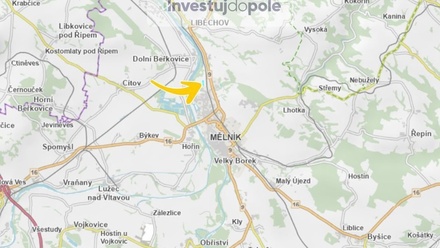 Prodej podílu 1/4 pole 2 451 m², Mělník
