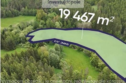 Prodej louky 19 467 m², Útvina