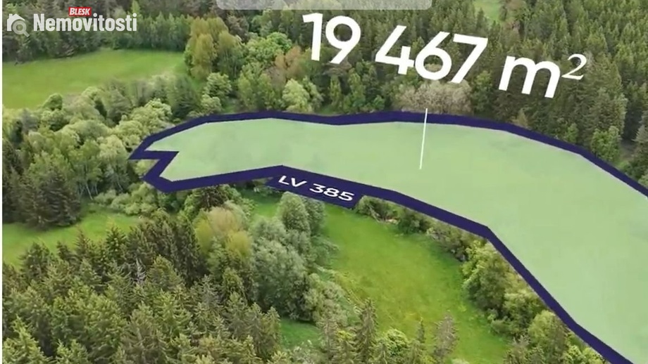 Prodej stavebního pozemku 19 467 m², Útvina