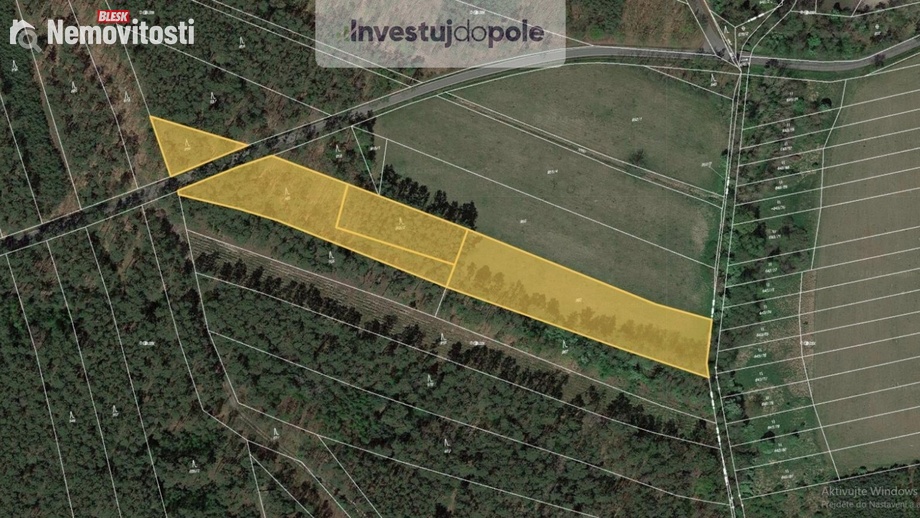 Prodej podílu 6/9 pole 7 656 m², Uhlířská Lhota