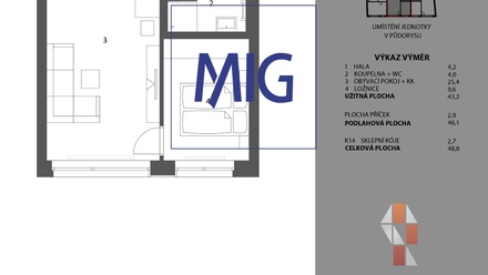 Prodej bytu 2+kk 46 m², Brno - Zábrdovice