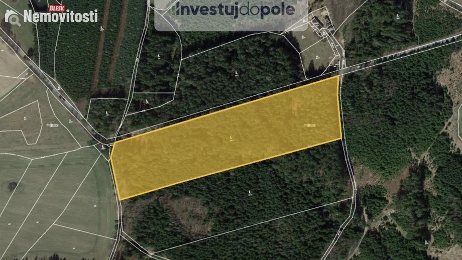 Prodej podílu 3/8 lesa 12 302 m², Milevsko