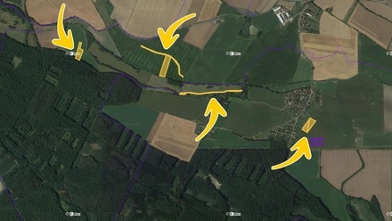 Prodej pole 25 466 m², Dětenice