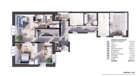 Prodej bytu 3+1 88 m², Rudná