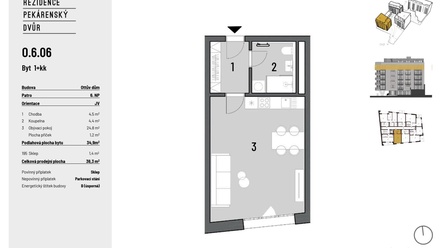 Prodej bytu 1+kk 35 m², Brno - Zábrdovice