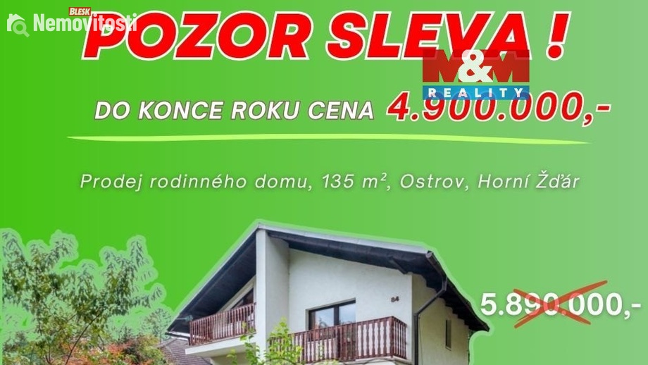 Prodej rodinného domu 135 m², Ostrov