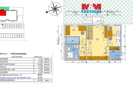 Prodej bytu 2+1 41 m², Dačice
