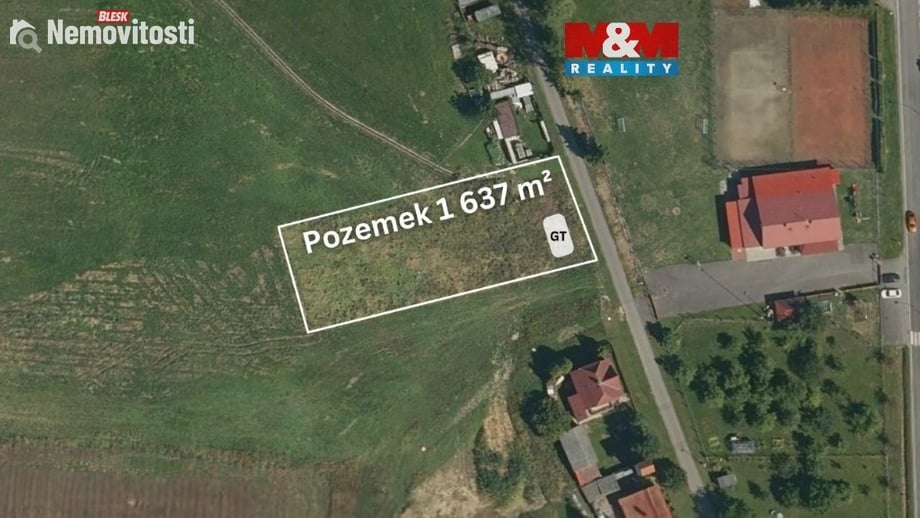 Prodej stavebního pozemku 1 637 m², Vráž