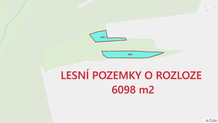 Prodej lesa 6 098 m², Močerady