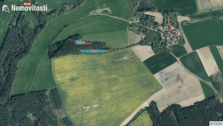 Prodej lesa 6 098 m², Močerady