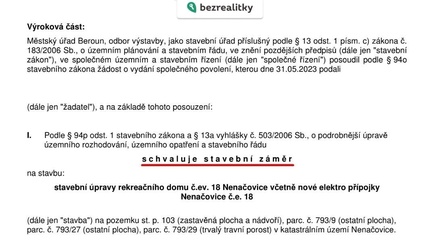 Prodej stavebního pozemku 996 m², Nenačovice