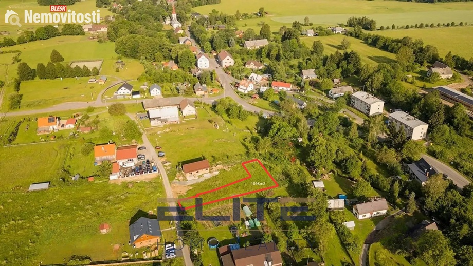 Prodej stavebního pozemku 1 098 m², Křižany