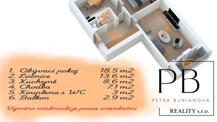 Prodej bytu 2+1 52 m², Praha - Strašnice