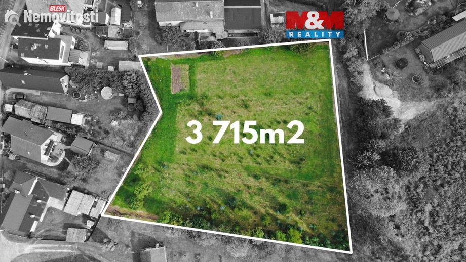 Prodej stavebního pozemku 3 715 m², Nový Malín