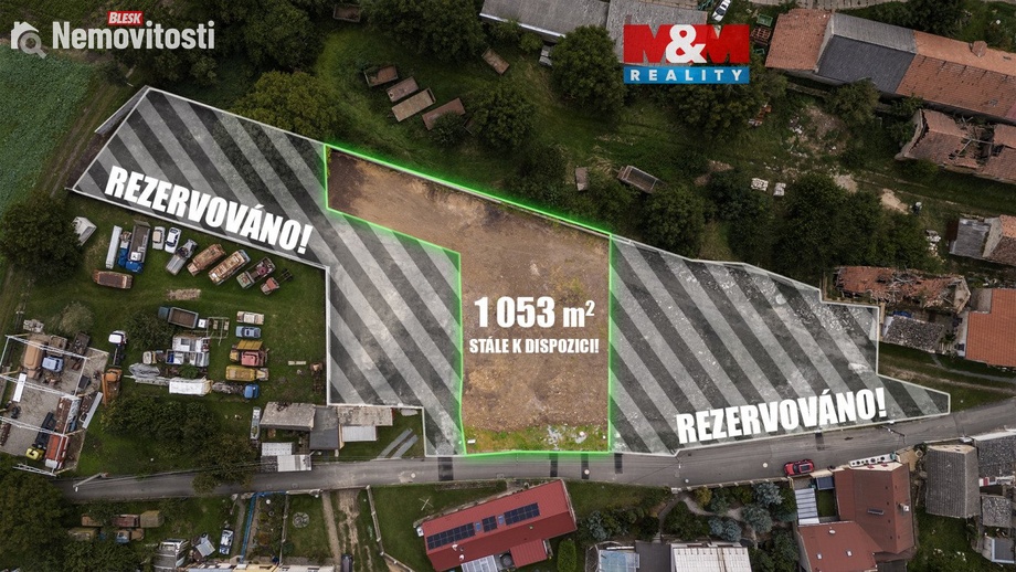 Prodej stavebního pozemku 1 053 m², Jizerní Vtelno