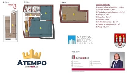 Pronájem bytu 3+kk 108 m², České Budějovice