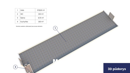 Pronájem skladu 588 m², Chrášťany