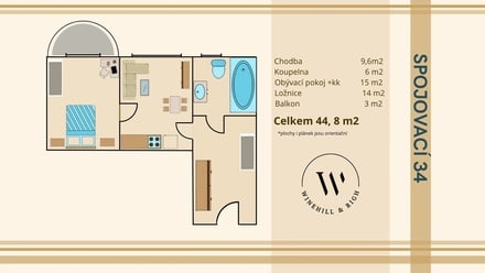 Prodej bytu 2+kk 44 m², Praha - Žižkov