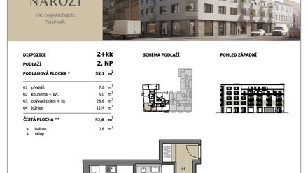 Prodej bytu 2+kk 47 m², Brno - Husovice