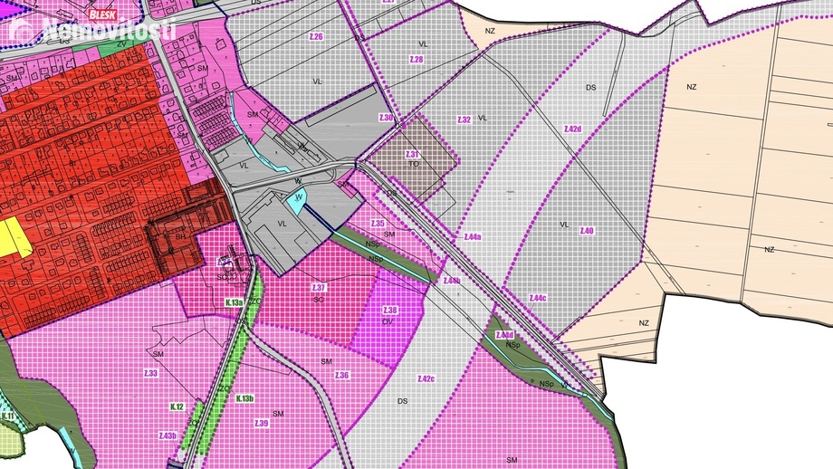 Prodej komerčního pozemku 16 000 m², Úvaly