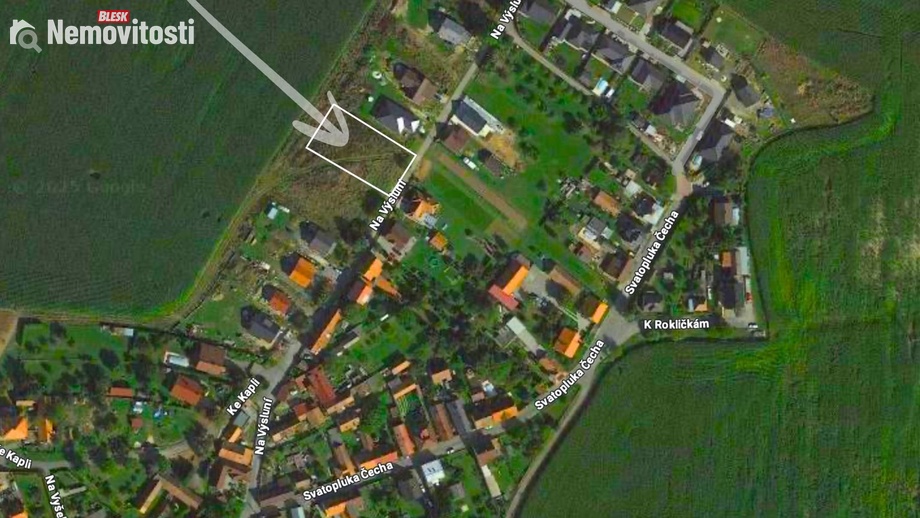 Prodej stavebního pozemku 1 254 m², Chlumčany