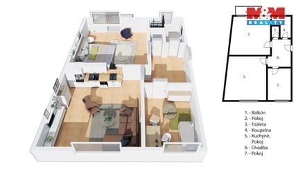 Prodej bytu 3+kk 72 m², Olomouc