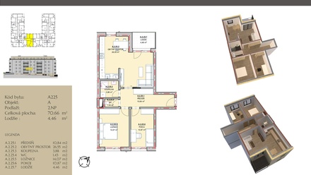 Prodej bytu 3+kk 71 m², Rychnov nad Kněžnou