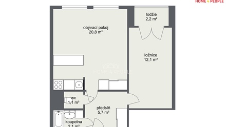 Pronájem bytu 2+kk 44 m², Praha 5