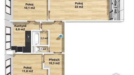Prodej bytu 3+1 64 m², Bělá nad Radbuzou
