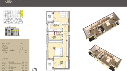 Prodej bytu 3+kk 80 m², Rychnov nad Kněžnou