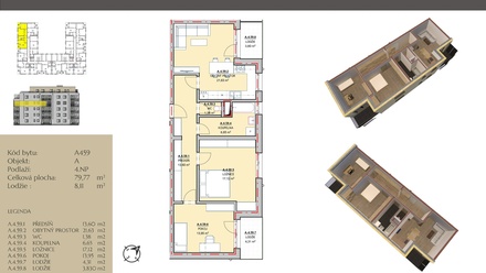 Prodej bytu 3+kk 80 m², Rychnov nad Kněžnou