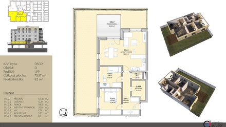 Prodej bytu 3+kk 76 m², Rychnov nad Kněžnou